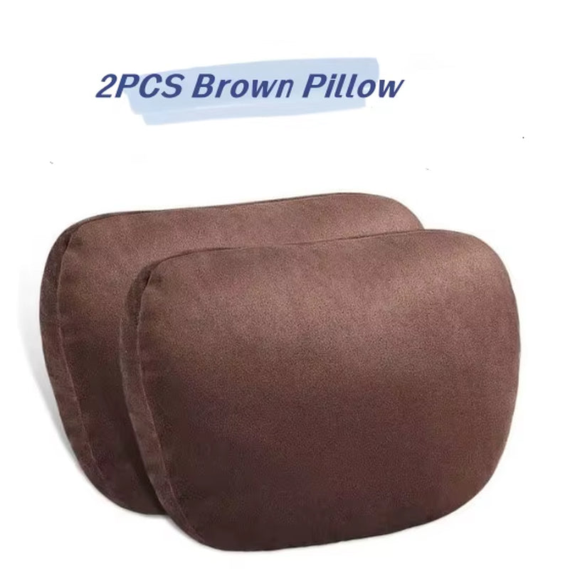 Car Neck Pillow Car Seat Headrest Pillow Auto Memory Cotton Protector Cushion for Universal Car Head Support for Gaming Chair