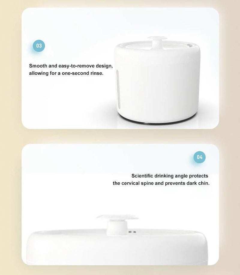 HEYBO Cat Water Fountain Motion Detector Water Fountain for Cats