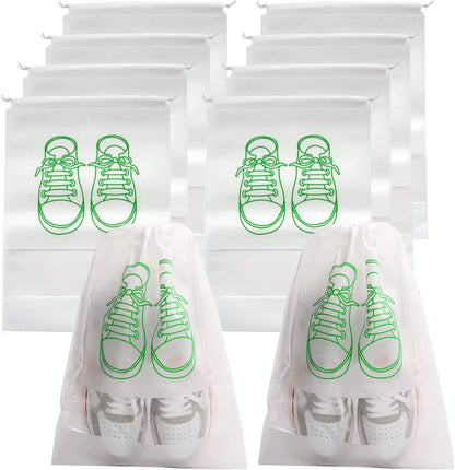 5/10PCS Travel Shoe Bags with Rope Large Shoes Storage Organizers Pouch Portable Clear Drawstring Bags Travel Organizer for Shoe