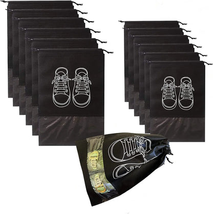 5/10PCS Travel Shoe Bags with Rope Large Shoes Storage Organizers Pouch Portable Clear Drawstring Bags Travel Organizer for Shoe