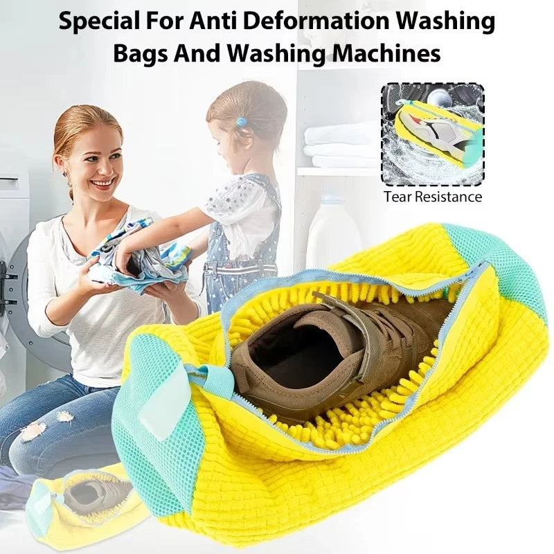 Shoe Washing Machine Bag: Laundry Shoe Bag for Washer and Dryer,Reusable Shoe Cleaning Bag for Sneaker Tennis Shoes Unstain Kit